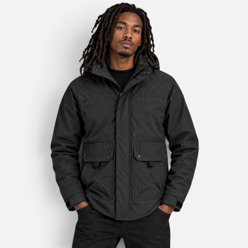 Valeniri | Men’s Parka Coat – Hooded Zip-Up Everyday Jacket