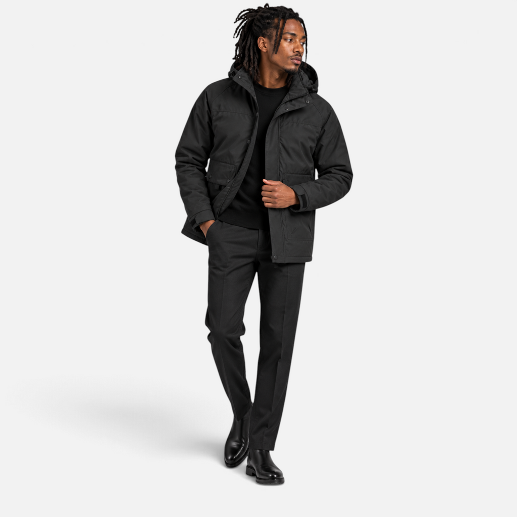 Valeniri | Men’s Parka Coat – Hooded Zip-Up Everyday Jacket
