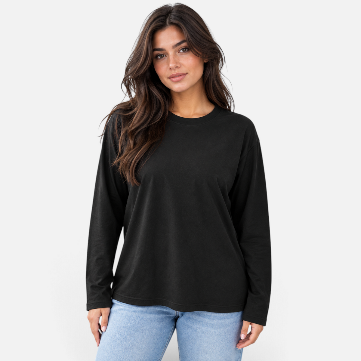Valeniri | Women’s Crew Neck T-Shirt – Relaxed Fit Long Sleeve Top