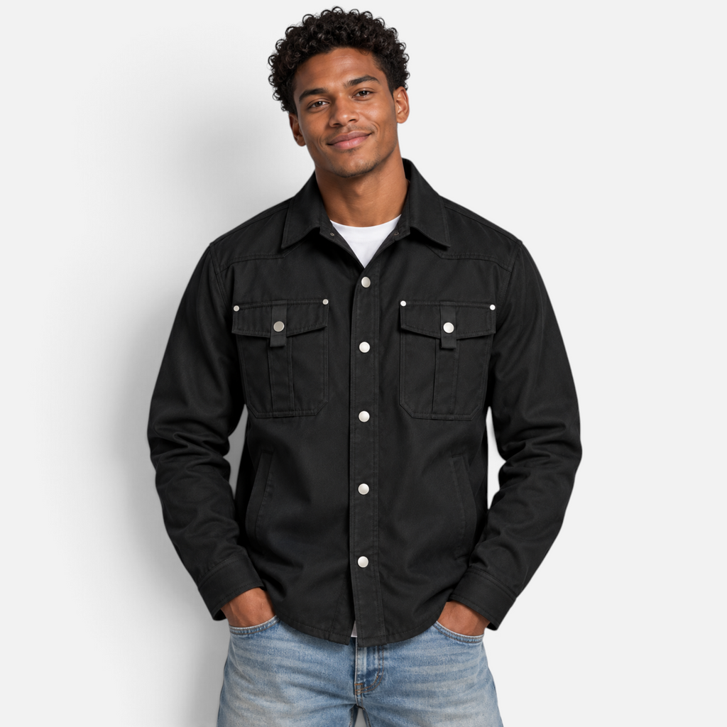 Valeniri | Men’s Overshirt Jacket – Long Sleeve Button-Up
