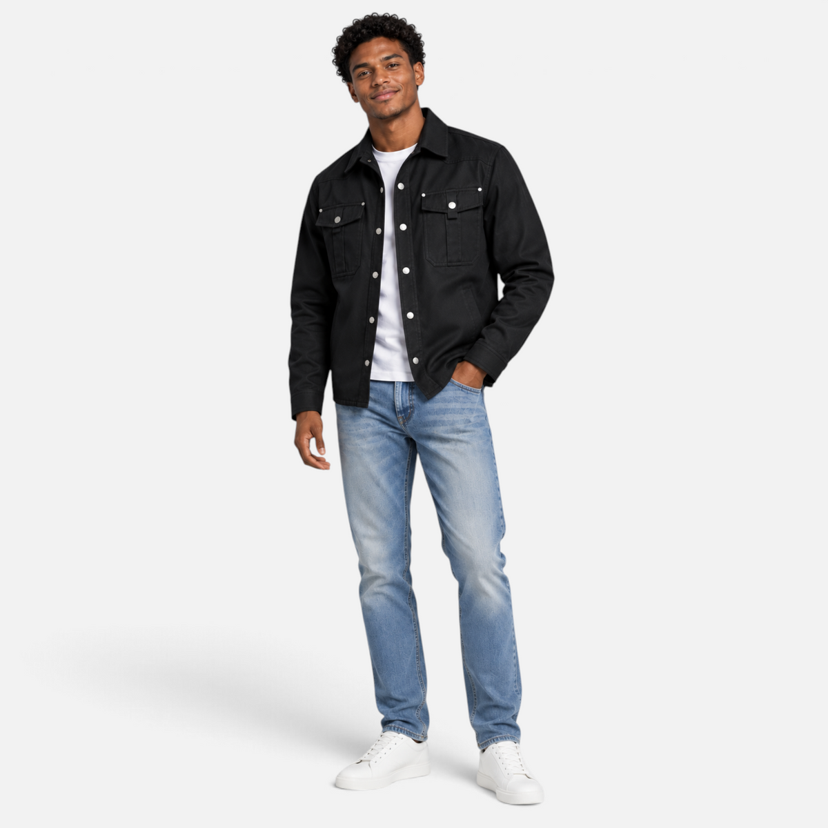 Valeniri | Men’s Overshirt Jacket – Long Sleeve Button-Up