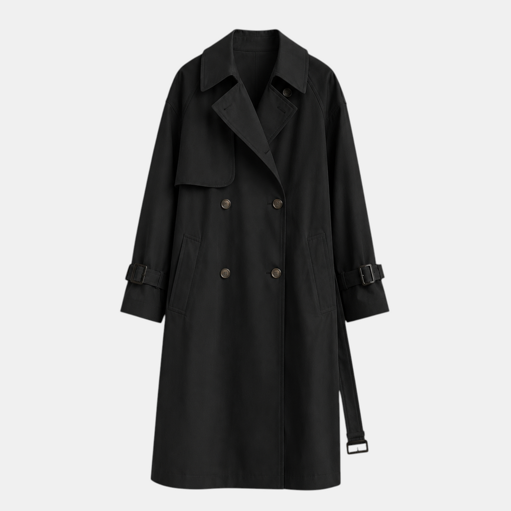 Valeniri | Women's Mid Length Trench Coat Belted Classic Outerwear