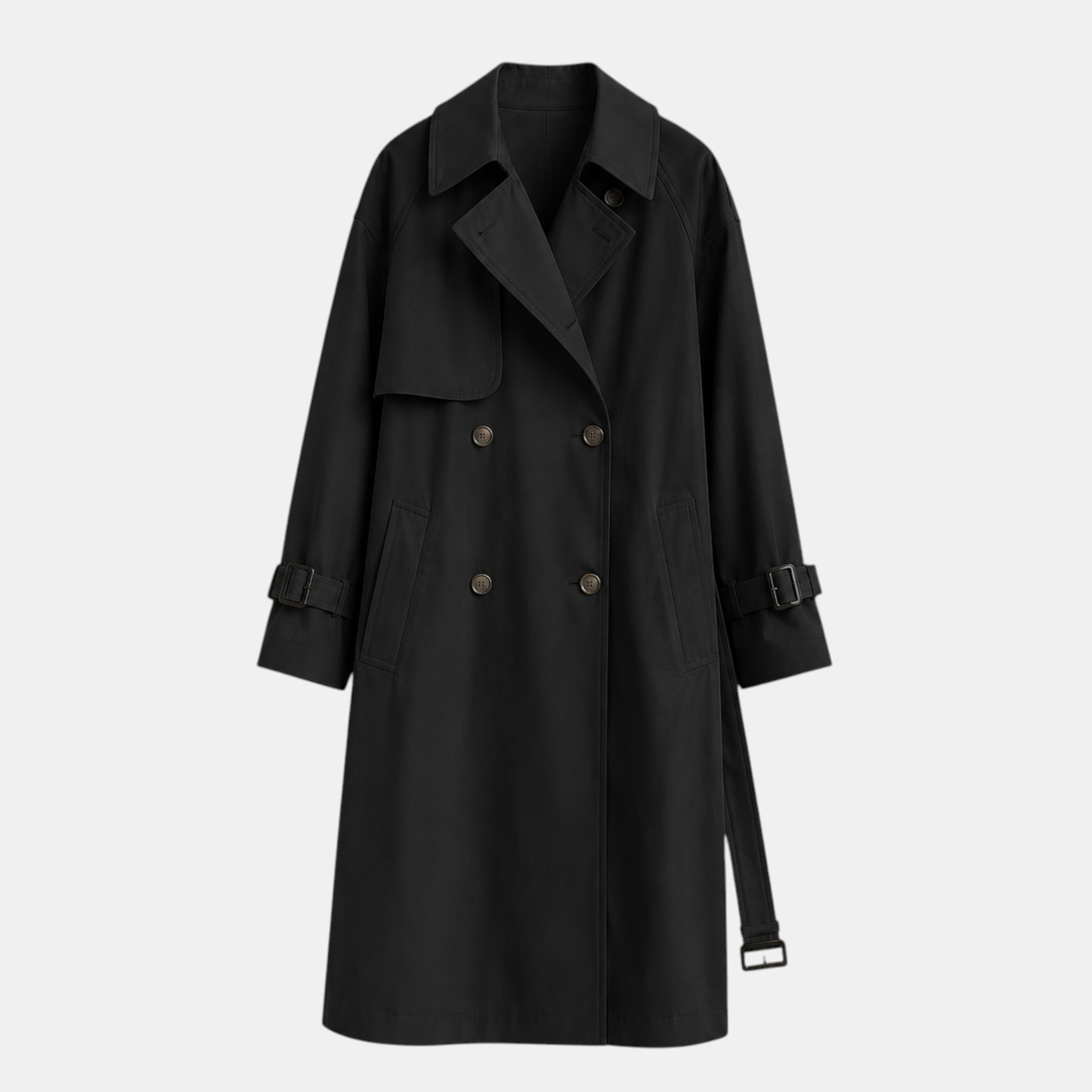 Valeniri | Women's Mid Length Trench Coat Belted Classic Outerwear