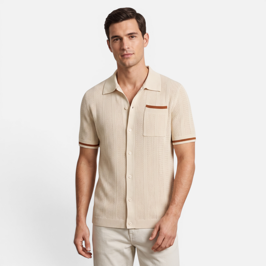 Valeniri | Men's Casual Shirt Breathable Knit Resort Wear