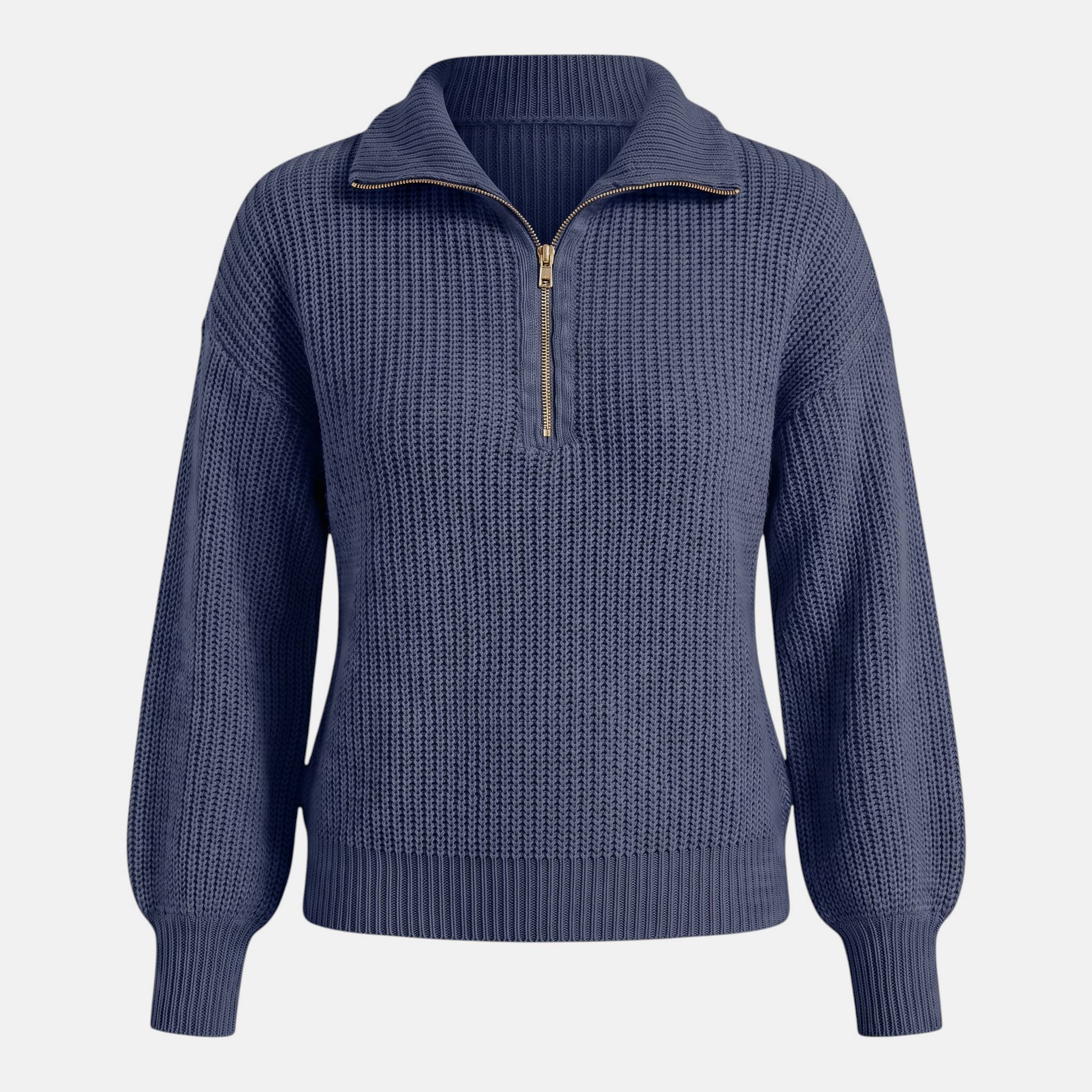 Valeniri | Women's Quarter Zip Knit Sweater Loose Fit Long Sleeve
