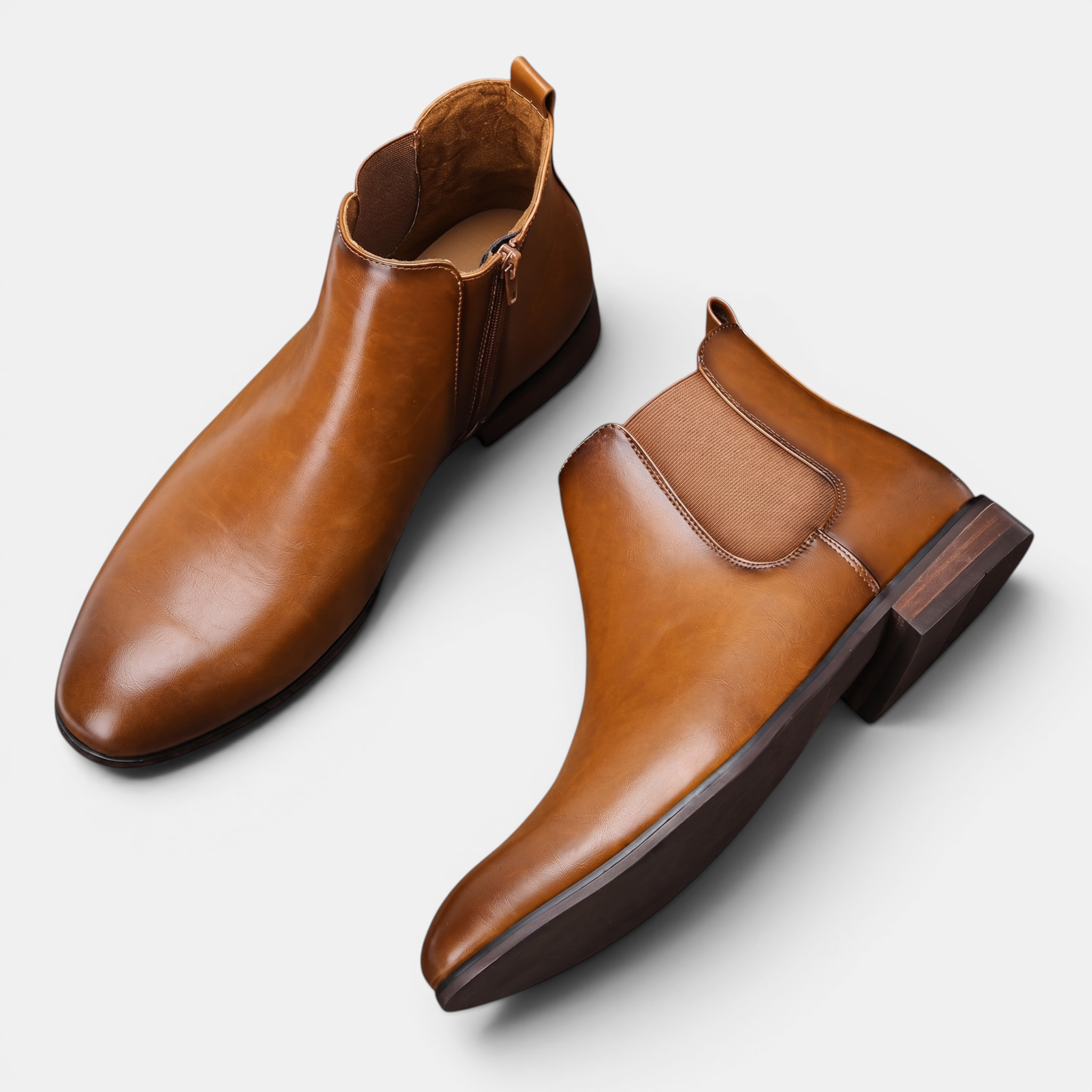 Valeniri | Men’s Classic Chelsea Boots Leather Slip On Formal Dress Shoes
