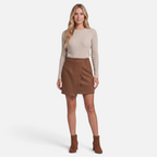 Valeniri | Women's High Waist Button Mini Skirt Classic A-Line Fit
