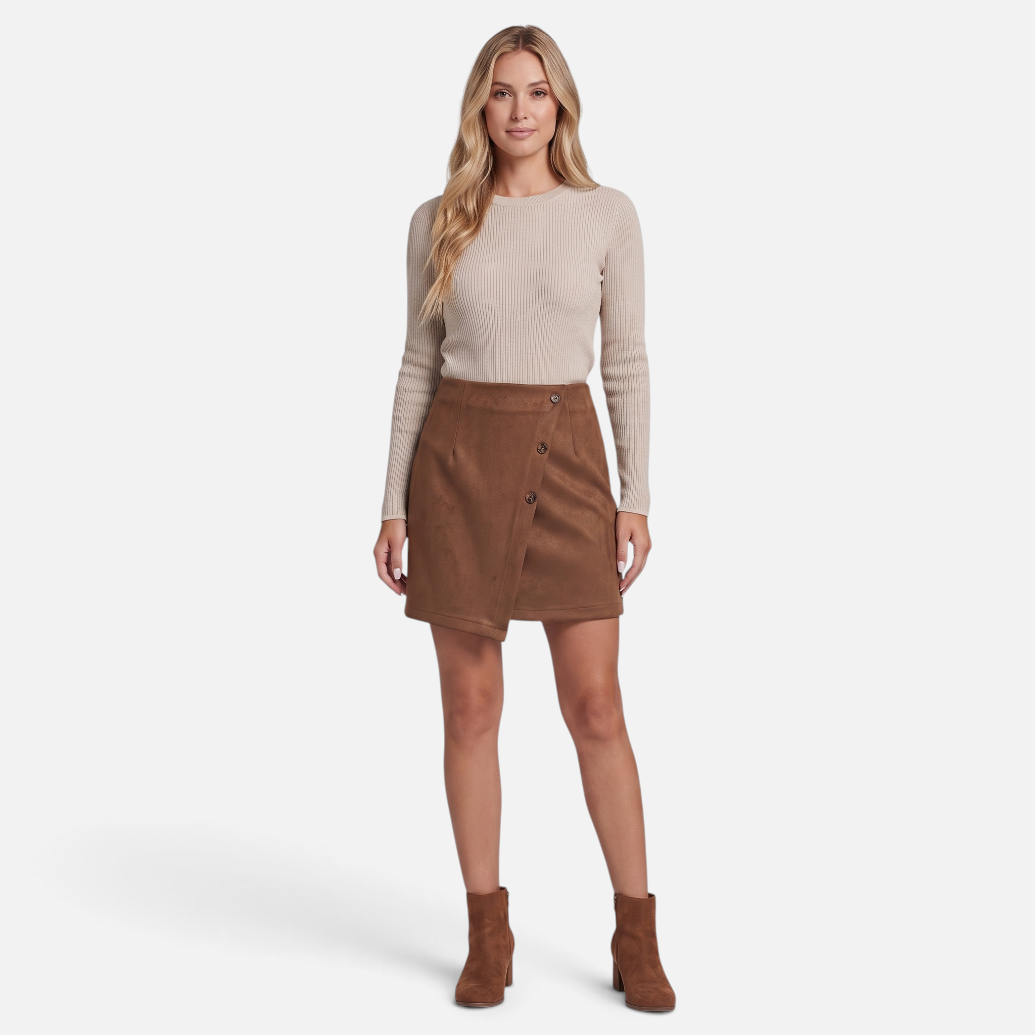 Valeniri | Women's High Waist Button Mini Skirt Classic A-Line Fit