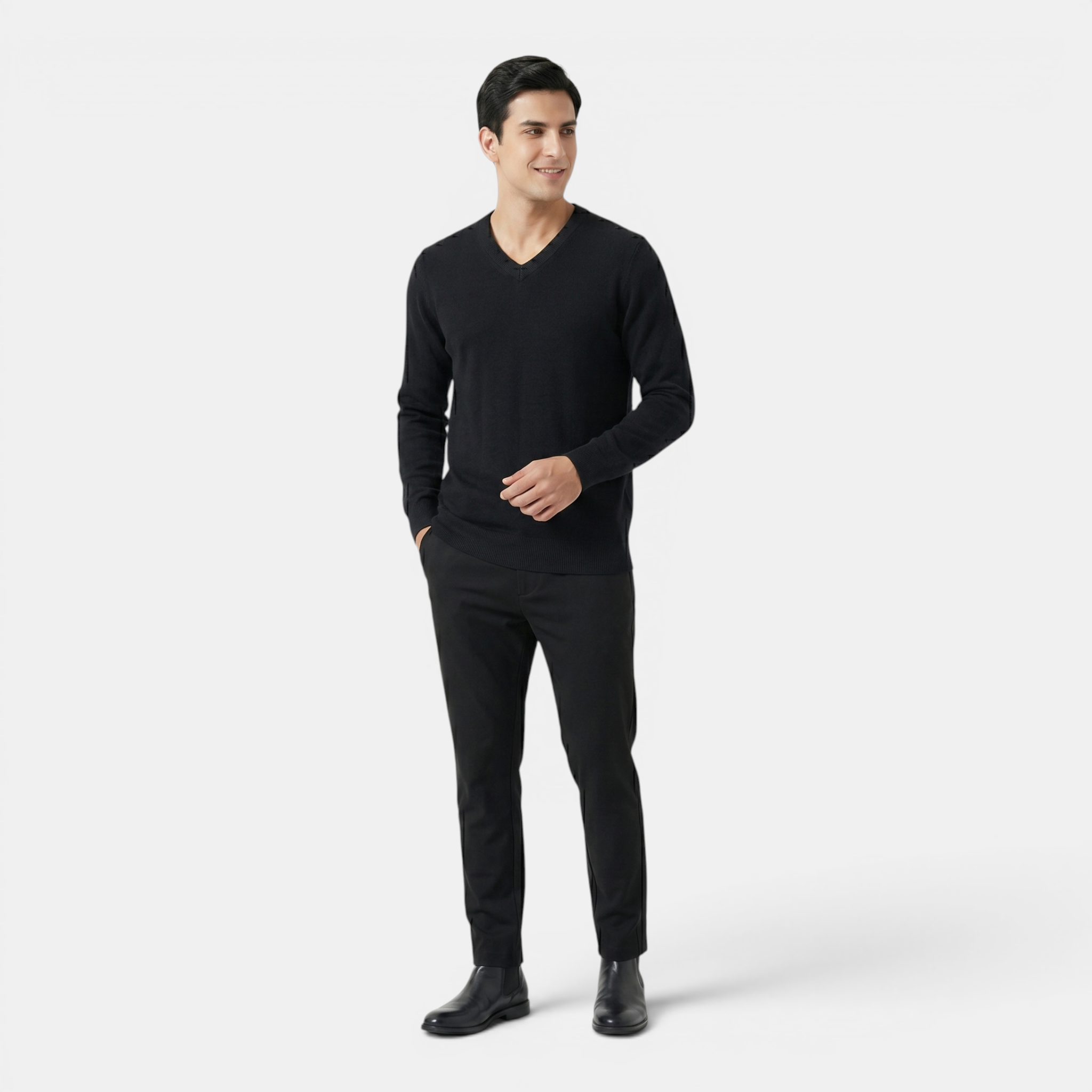 Valeniri | Men’s V-Neck Slim Fit Sweater Classic Cotton Pullover