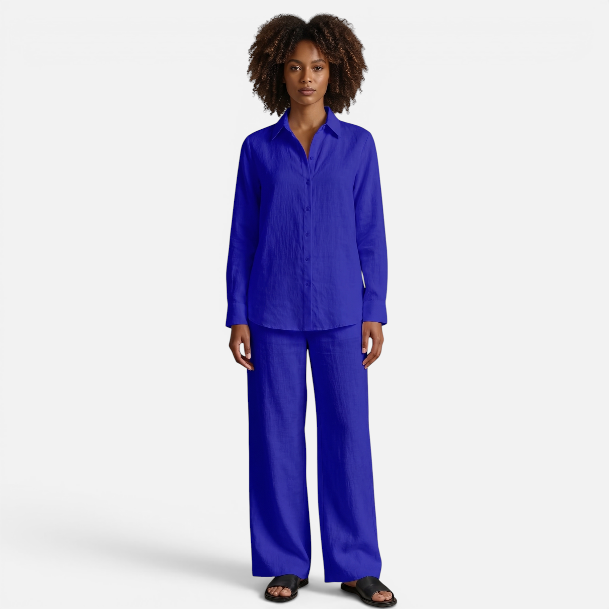 Valeniri | Women's Resort Cotton Linen Top and Pants Set Loose Fit