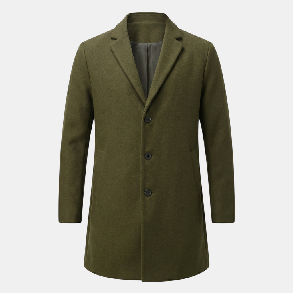 Valeniri | Men’s Tweed Coat Warm Wool Blend Classic Fit Jacket