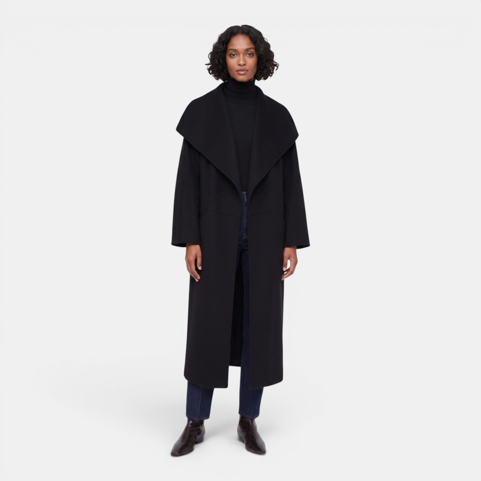 Valeniri | Women’s Wool Cashmere Long Coat Classic Double-Sided Warmth
