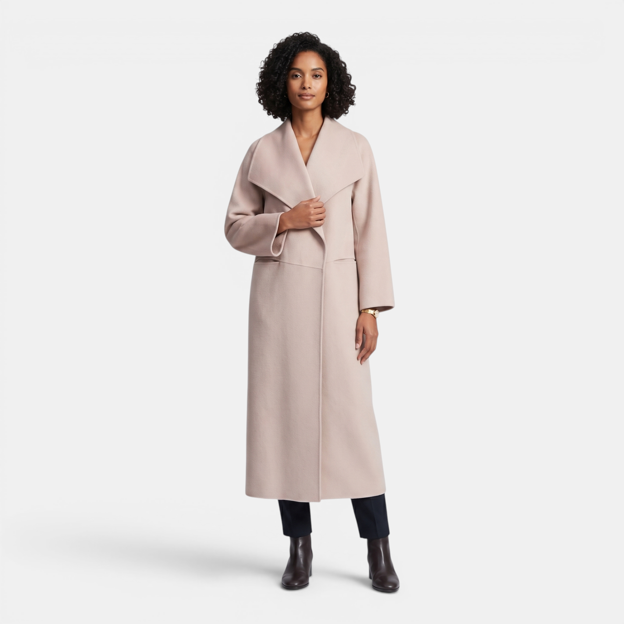 Valeniri | Women’s Wool Cashmere Long Coat Classic Double-Sided Warmth