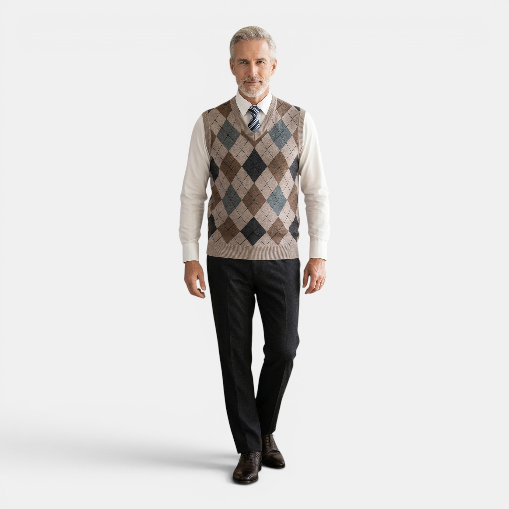 Valeniri | Men's Wool Sweater Vest V-Neck Knit Warm Classic Fit