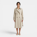 Valeniri | Women's Mid Length Trench Coat Belted Classic Outerwear