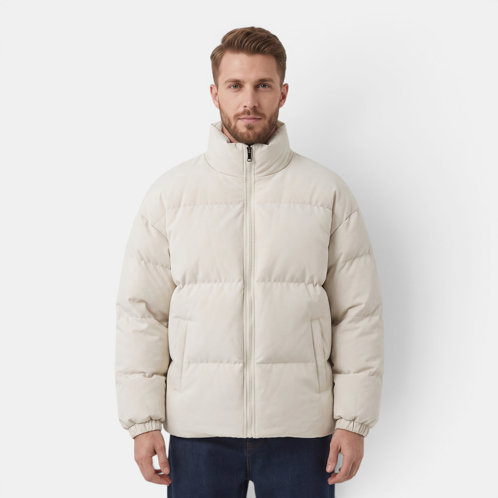 Valeniri | Men's Quilted Puffer Jacket Warm Lightweight Stand Collar Coat