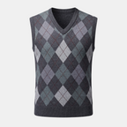 Valeniri | Men's Wool Sweater Vest V-Neck Knit Warm Classic Fit