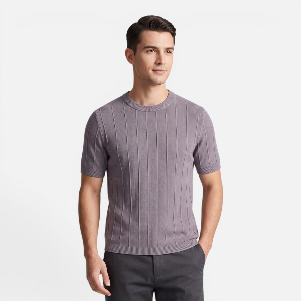 Valeniri | Men's Short Sleeve Knit T-Shirt Timeless Relaxed Fit