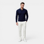 Valeniri | Men's Long Sleeve Polo Shirt – Stand Collar Casual Classic Fit
