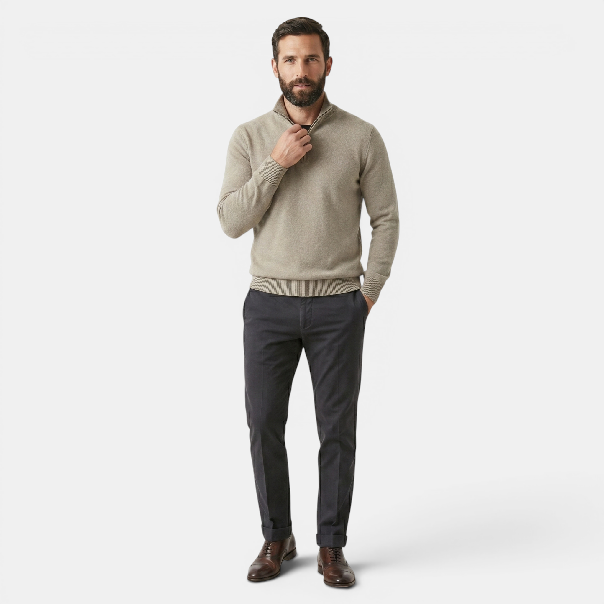 Valeniri | Men’s Slim Fit Zip Sweater for Casual Daily Wear
