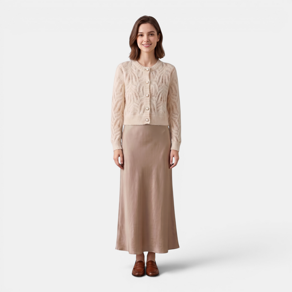 Valeniri | Women’s Cable Knit Cardigan Warm Minimalist Layering Top