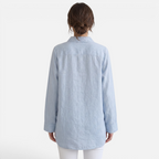 Valeniri | Women's Oversized Linen Shirt Classic Button-Up Long Sleeve