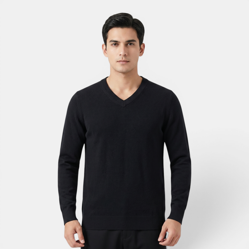 Valeniri | Men’s V-Neck Slim Fit Sweater Classic Cotton Pullover