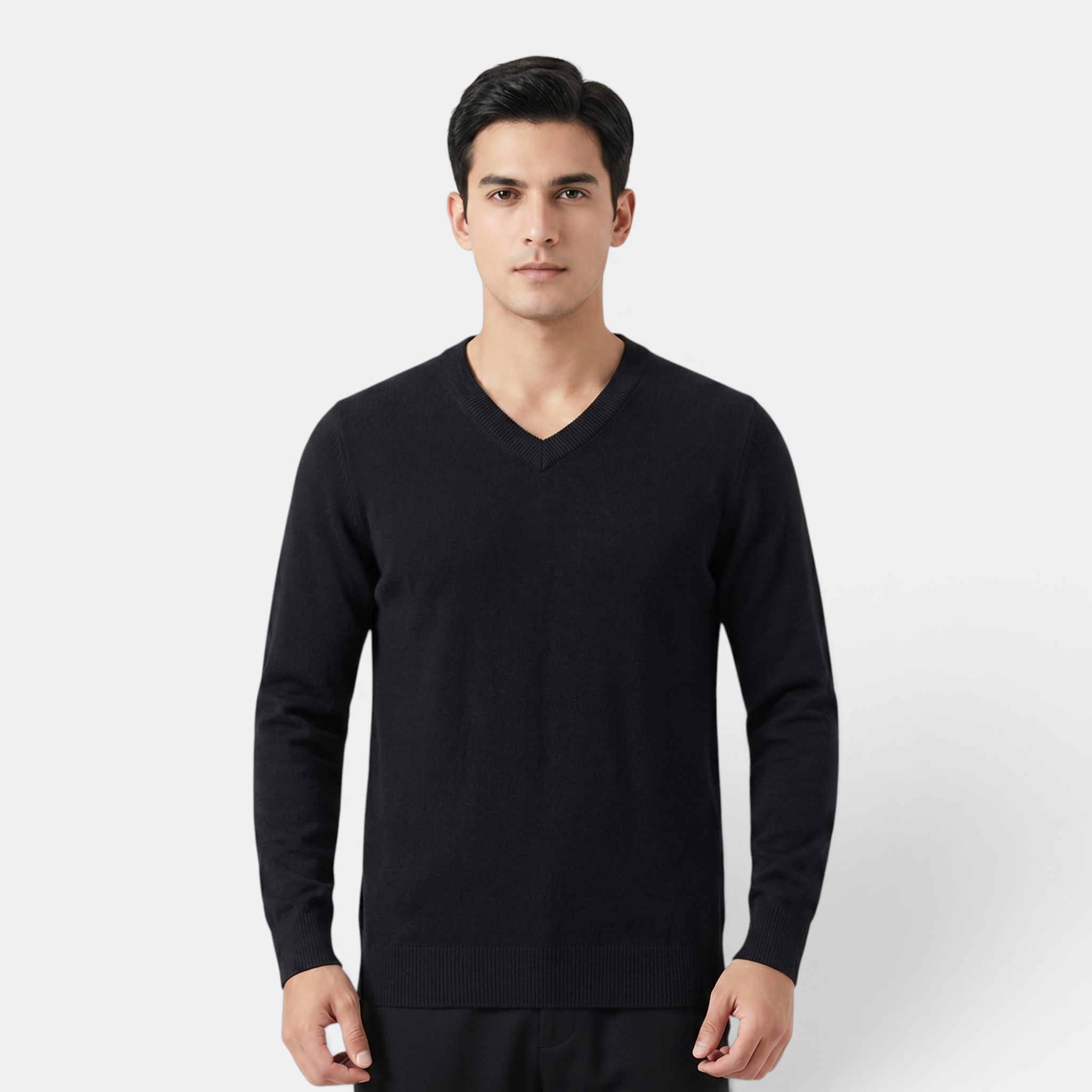 Valeniri | Men’s V-Neck Slim Fit Sweater Classic Cotton Pullover