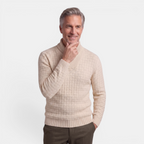 Valeniri | Men's Long Sleeve Collared Sweater Knit Slim Fit Casual Wear