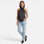Valeniri | Women's Satin Halter Top Sleeveless Elegant Blouse