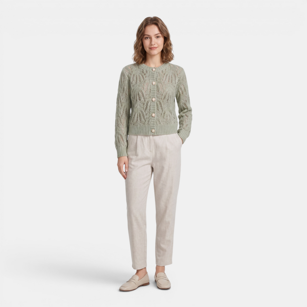 Valeniri | Women’s Cable Knit Cardigan Warm Minimalist Layering Top