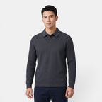 Valeniri | Men's Long Sleeve Polo Sweater Classic Knit Smart Casual