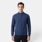Valeniri | Men's Cashmere Wool Cardigan Thick Knit Zip-Up Stand Collar