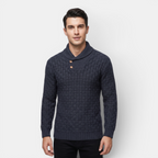 Valeniri | Men's Long Sleeve Collared Sweater Knit Slim Fit Casual Wear