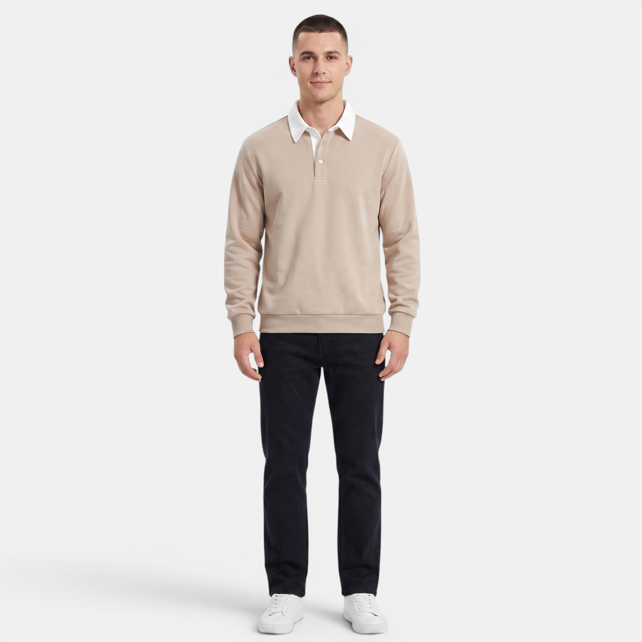 Valeniri | Men’s Long Sleeve Polo Sweater Classic Fit Casual Knit Top