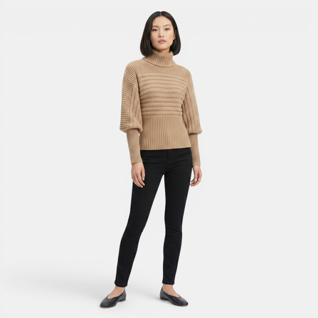 Valeniri | Women’s High Neck Knit Pullover Sweater
