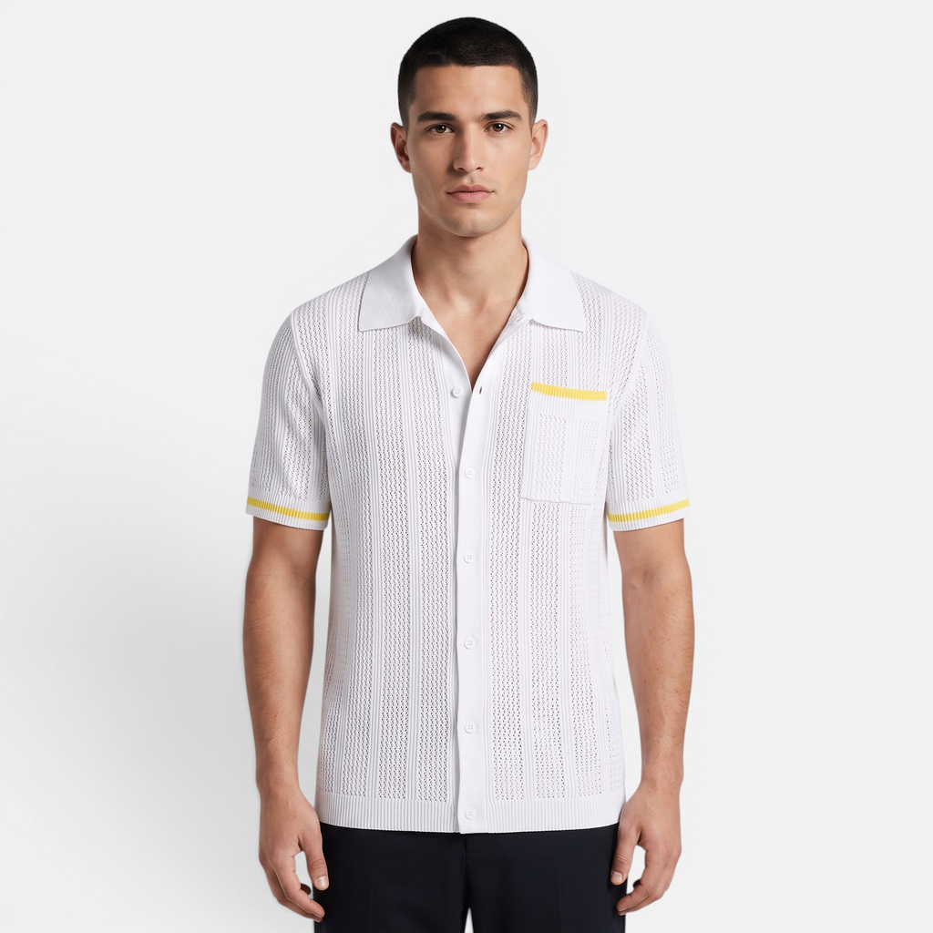 Valeniri | Men's Casual Shirt Breathable Knit Resort Wear