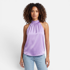 Valeniri | Women's Satin Halter Top Sleeveless Elegant Blouse
