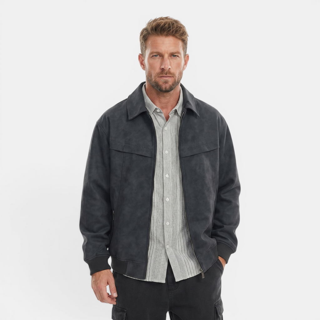 Valeniri | Men's Vintage PU Leather Jacket Classic Bomber Style
