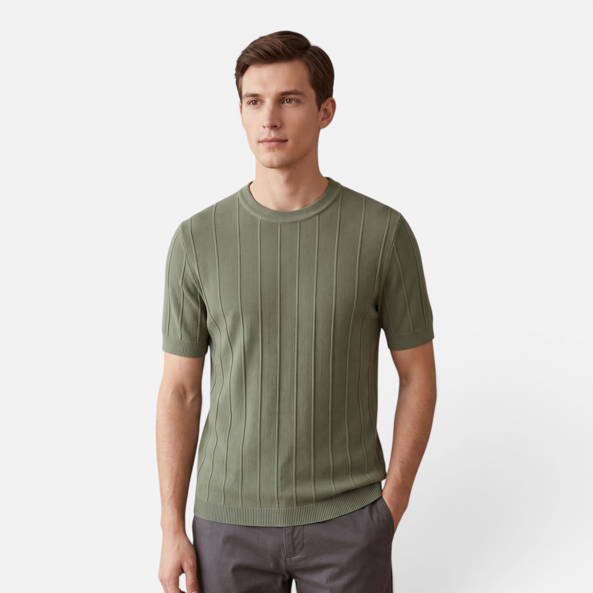 Valeniri | Men's Short Sleeve Knit T-Shirt Timeless Relaxed Fit