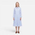 Valeniri | Women's Striped Button-Up Shirt Dress Classic Long Sleeve Dress