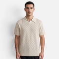 Valeniri | Men's Crochet Polo Tencel Short Sleeve Shirt