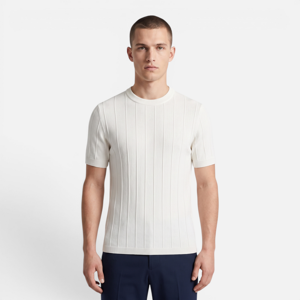 Valeniri | Men's Short Sleeve Knit T-Shirt Timeless Relaxed Fit