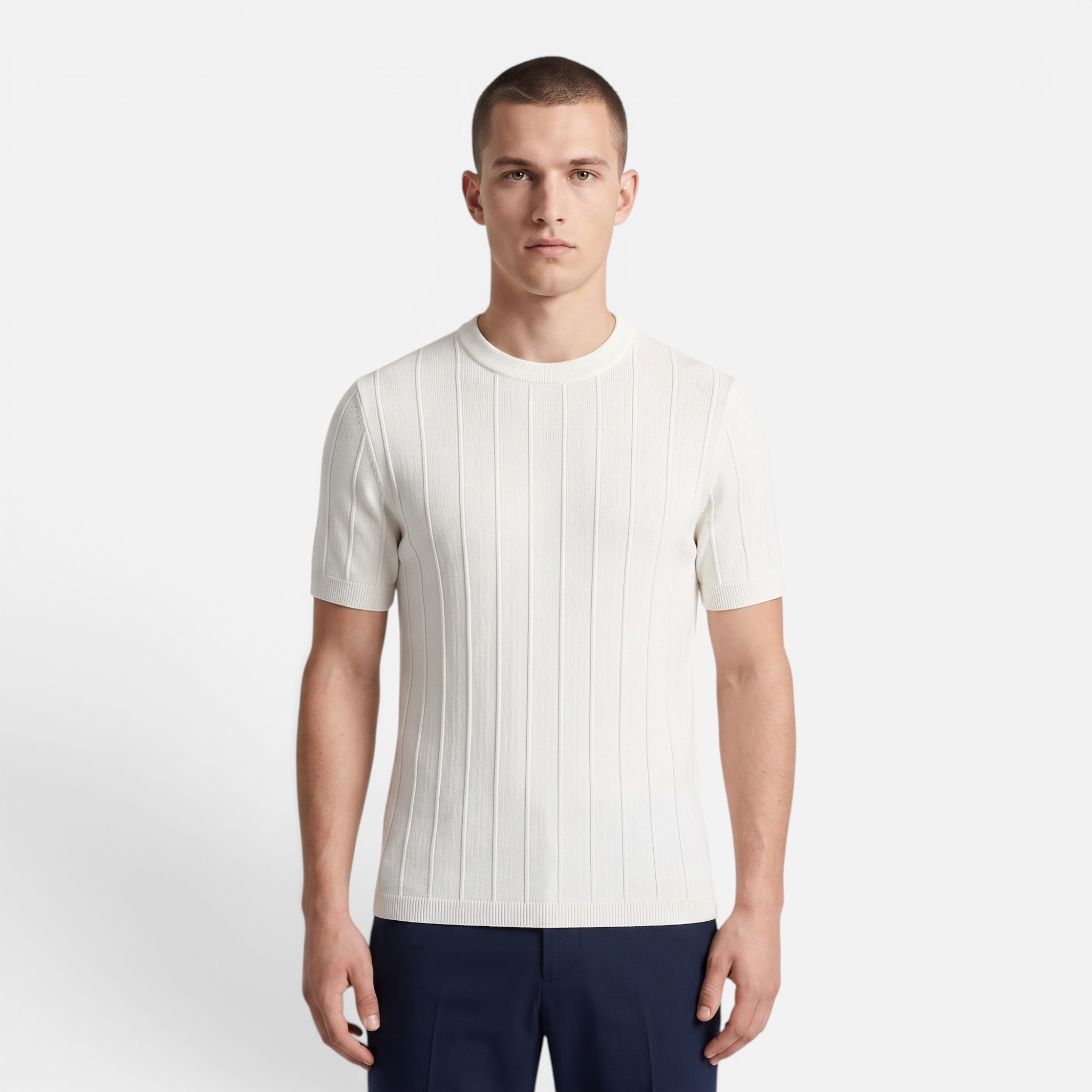 Valeniri | Men's Short Sleeve Knit T-Shirt Timeless Relaxed Fit