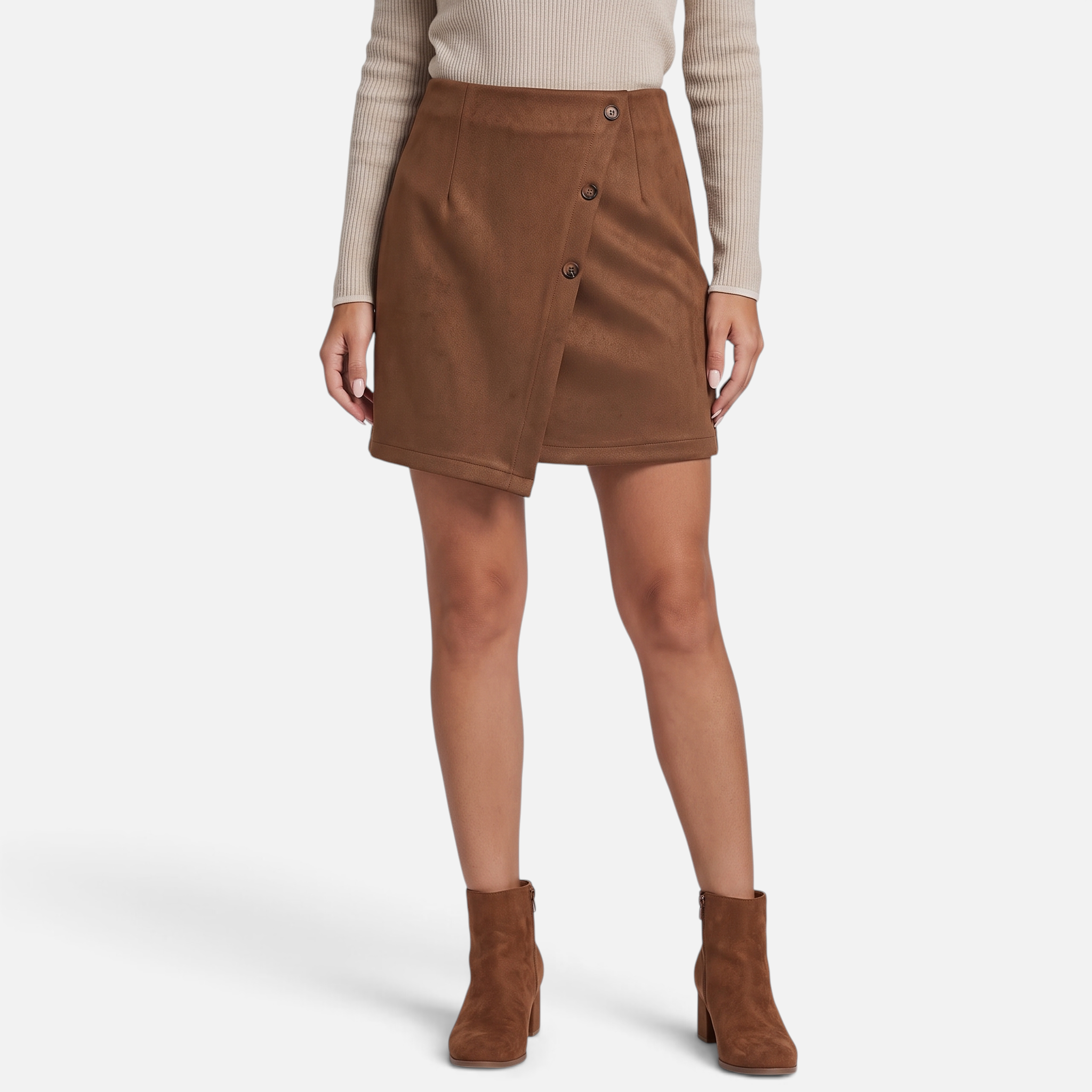 Valeniri | Women's High Waist Button Mini Skirt Classic A-Line Fit