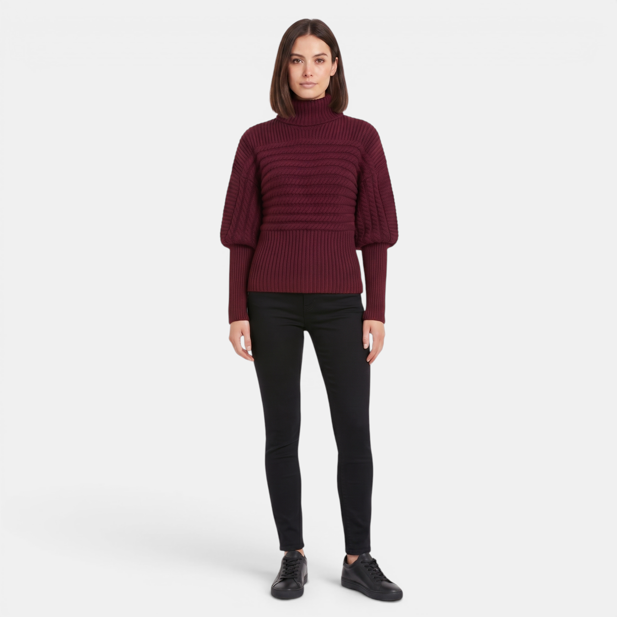 Valeniri | Women’s High Neck Knit Pullover Sweater