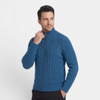 Valeniri | Men's Cable Knit Quarter Zip Sweater Classic Knitwear