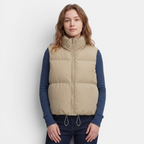 Women's Cotton Puffer Vest Warm Zip-Up Sleeveless Outerwear