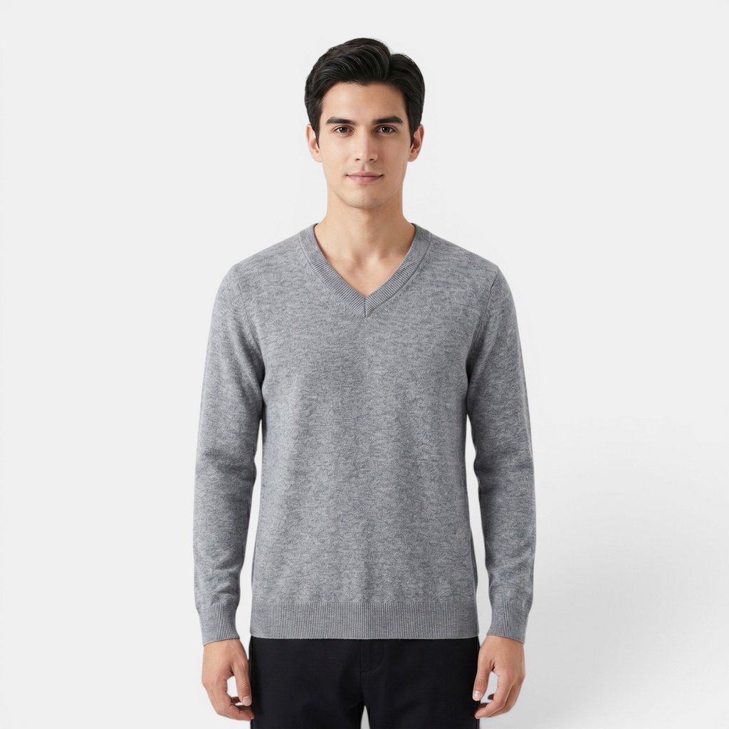 Valeniri | Men’s V-Neck Slim Fit Sweater Classic Cotton Pullover