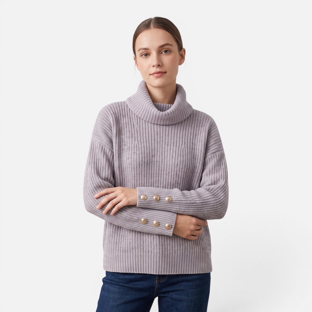 Valeniri | Women's Knit Turtleneck Sweater Soft Cozy Pullover